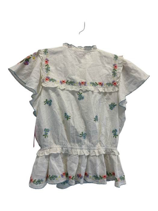 Show Me Your Mumu Size S White & Multi Cotton & Linen Tie Front Short Set White & Multi / S