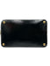 Prada Black Patent Leather Gold Tone Hardware Double Handle contrast stitch Bag Black / S/M