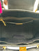 Prada Black Patent Leather Gold Tone Hardware Double Handle contrast stitch Bag Black / S/M
