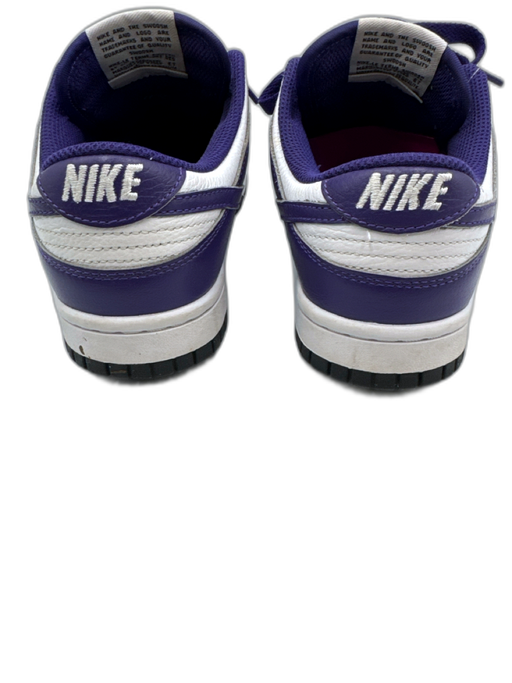 Nike Shoe Size 5.5 Purple & White Leather Color Block Perforated Dunk Sneakers Purple & White / 5.5