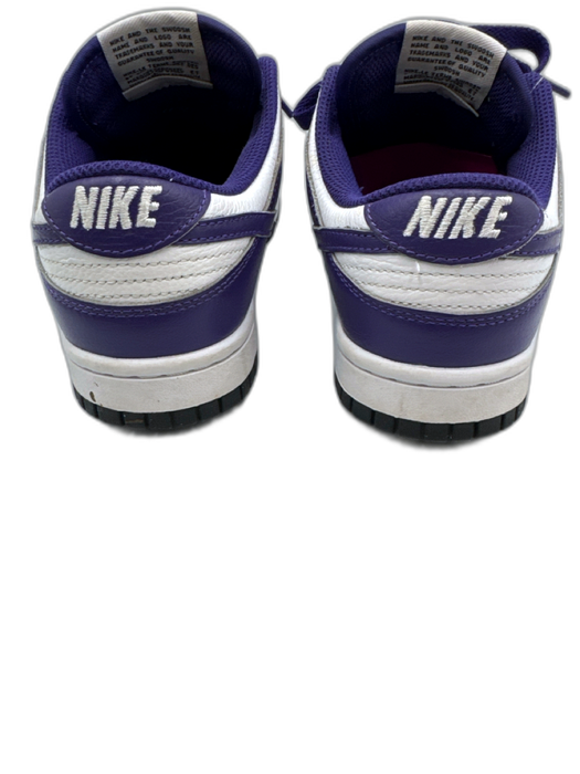 Nike Shoe Size 5.5 Purple & White Leather Color Block Perforated Dunk Sneakers Purple & White / 5.5