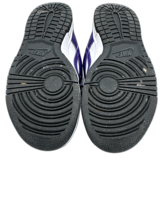 Nike Shoe Size 5.5 Purple & White Leather Color Block Perforated Dunk Sneakers Purple & White / 5.5