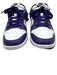 Nike Shoe Size 5.5 Purple & White Leather Color Block Perforated Dunk Sneakers Purple & White / 5.5