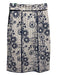 Marie Oliver Size 4 White & Navy Blue Cotton Quilted Floral Midi Belt Inc Skirt White & Navy Blue / 4