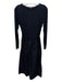 Rails Size Small Black Modal Blend Long Sleeve Mixed Fabric Gathered Midi Dress Black / Small