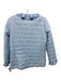Patty Kim Size S Light Blue Nylon Ruffle Detail Long Sleeve Button Front Jacket Light Blue / S