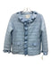 Patty Kim Size S Light Blue Nylon Ruffle Detail Long Sleeve Button Front Jacket Light Blue / S