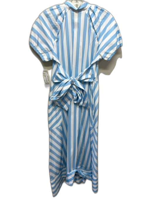 Sail To Sable Size XS Light blue & white Cotton Blend Short Sleeve Striped Dress Light blue & white / XS