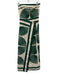 Benaar Size S Green & Cream Cotton Strapless Leaf Print Front Slit Midi Dress Green & Cream / S