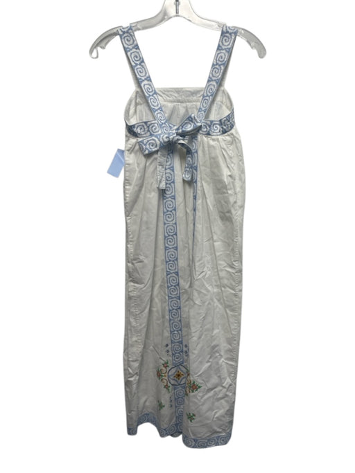 Hunter Bell Size 0 White, Blue, Multi Cotton Sleeveless Embroidered Dress White, Blue, Multi / 0