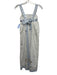 Hunter Bell Size 0 White, Blue, Multi Cotton Sleeveless Embroidered Dress White, Blue, Multi / 0