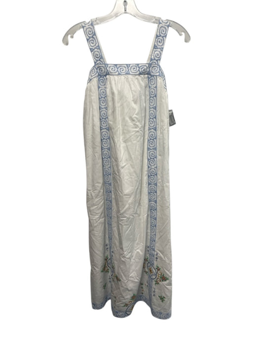 Hunter Bell Size 0 White, Blue, Multi Cotton Sleeveless Embroidered Dress White, Blue, Multi / 0