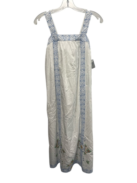 Hunter Bell Size 0 White, Blue, Multi Cotton Sleeveless Embroidered Dress White, Blue, Multi / 0