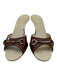 Gucci Shoe Size 37 White & Brown Leather open toe Guccissima Horse Bit Sandals White & Brown / 37
