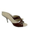 Gucci Shoe Size 37 White & Brown Leather open toe Guccissima Horse Bit Sandals White & Brown / 37