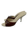 Gucci Shoe Size 37 White & Brown Leather open toe Guccissima Horse Bit Sandals White & Brown / 37