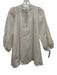 The Shirt Size XS White Cotton Long Sleeve 1/2 Button Knee length Dress White / XS