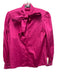 Hunter Bell Size XS Fuschia Pink Cotton Long Sleeve neck tie Buttons Top Fuschia Pink / XS