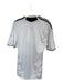 Adidas AS IS Size M White & Gray Polyester Soccer Striped Soccer Jersey T-Shirt White & Gray / M