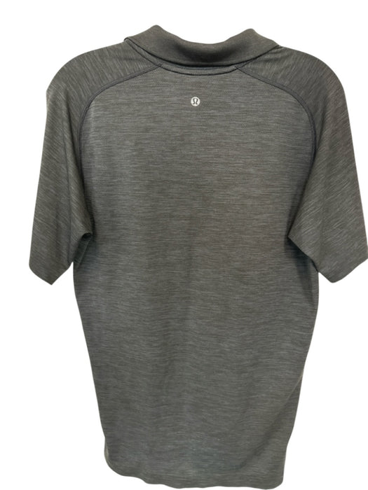 Lululemon Size Est M Black Heathered Athletic Men's Polo Black / Est M