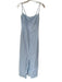 Lost + Wander Size S Baby Blue Cotton Spaghetti Strap Eyelet collar Maxi Dress Baby Blue / S