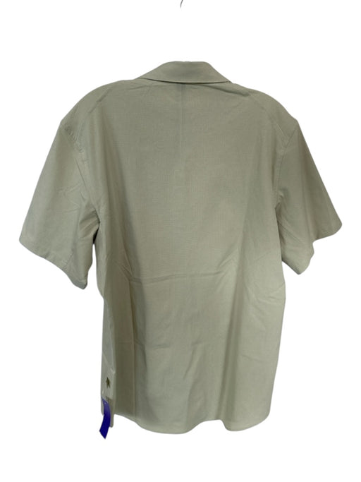 Lululemon Size L Chartruse Recycled Polyester Grid Button Down Athletic Shirt Chartruse / L