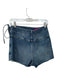 We The Free Size 4 Med Dark Wash Cotton Front Tie Raw Hem Denim Skort Med Dark Wash / 4
