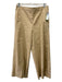 Vince Size 10 Tan Linen Blend High Rise Back Zip Side Pockets Wide Leg Pants Tan / 10