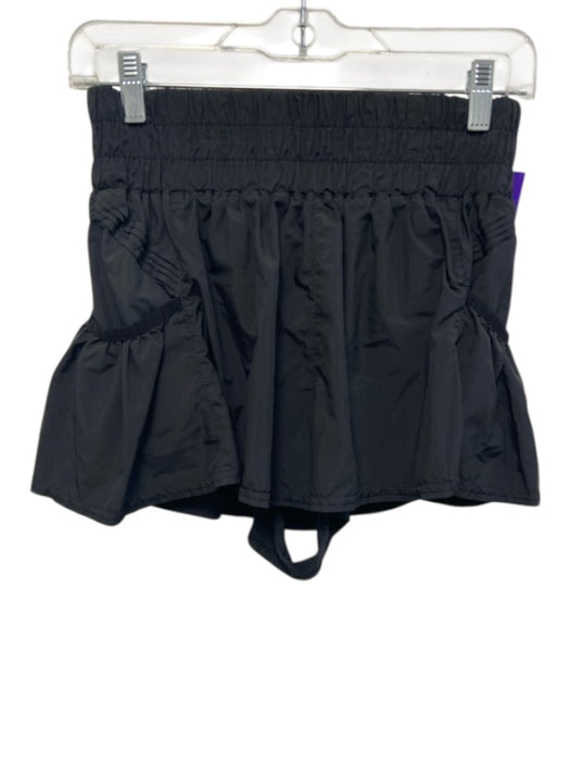 FP Movement Size M Black Polyester Elastic Waist Athletic Shorts Black / M