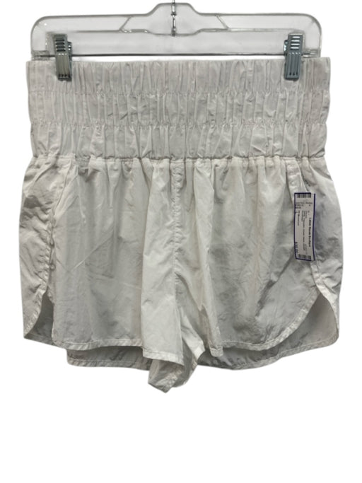 FP Movement Size L White Polyester Elastic Waist Athletic Shorts White / L