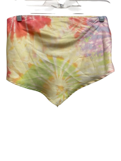 Lovers and Friends Size M Yellow & Multi Polyester Smocked Tie Detail Top Yellow & Multi / M