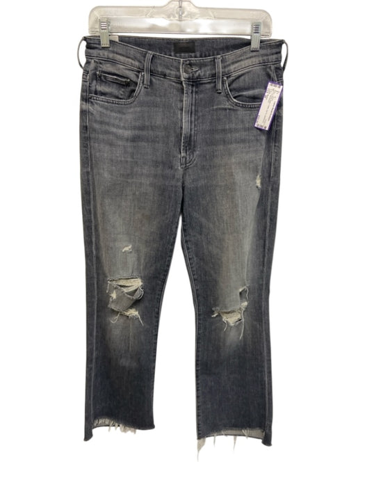 Mother Size 28 Gray Wash Cotton Zip Fly Distressed Jeans Gray Wash / 28