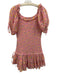 Loveshackfancy Size M Pink & Yellow Cotton Smocked Tie Detail Floral Print Dress Pink & Yellow / M