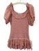 Loveshackfancy Size M Pink & Yellow Cotton Smocked Tie Detail Floral Print Dress Pink & Yellow / M