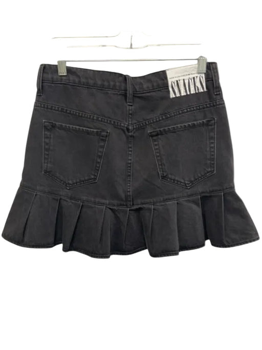 Snacks by Mother Size 28 Black Cotton Pleated Zip Fly High Rise Skirt Black / 28
