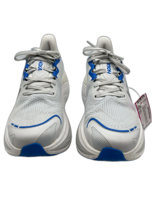 Hoka Shoe Size 9.5 Good White & Gray Synthetic Solid Running Sneaker Men's Shoes White & Gray / 9.5