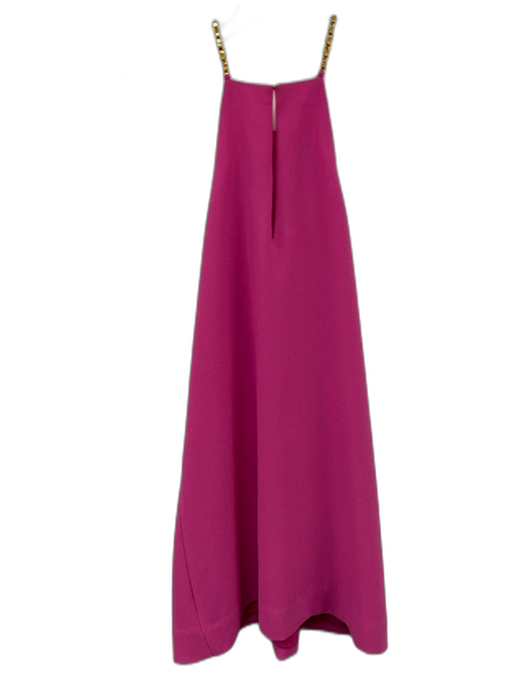 Trina Turk Size 0 Hot pink Sleeveless Gold Chain Halter Top Mini Dress Hot pink / 0