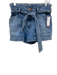 Alice + Olivia Jeans Size 27 Medium Wash Cotton Denim Zip Fly Sash Shorts Medium Wash / 27