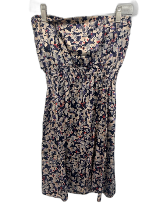 Les Petites Size S Navy, Blush, Red Cotton Tube Top Ruffle Detail Dress Navy, Blush, Red / S