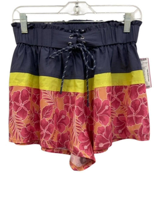 Celandine Size S Gray, Yellow & Pink Polyester Blend Tiered Floral Detail Shorts Gray, Yellow & Pink / S