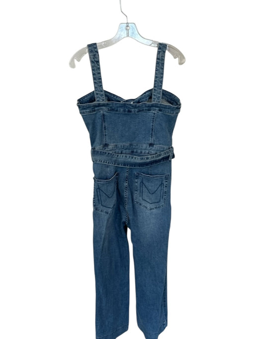 Show Me Your Mumu Size L Med Dark Wash Cotton & Spandex Square Neck Pants Jumper Med Dark Wash / L