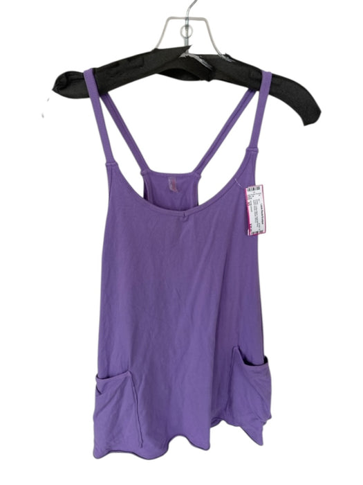 FP Movement Size XS Purple Cotton Blend Spaghetti Strap Built in Shorts Dress Purple / XS