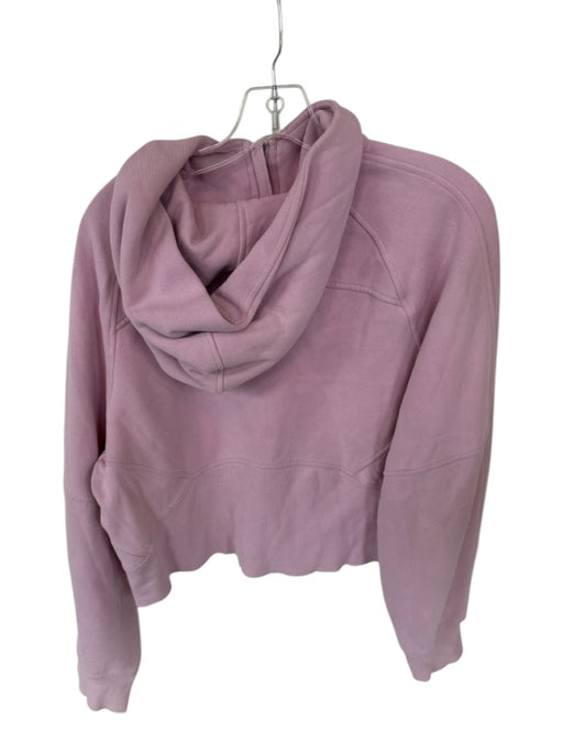 Lululemon Size M/L Mauve Pink Cotton Blend Half Zip kangaroo Pocket Hoodie Mauve Pink / M/L