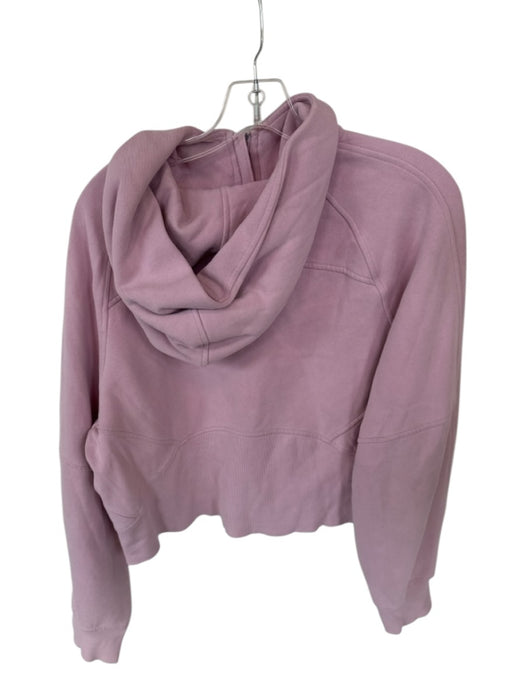 Lululemon Size M/L Mauve Pink Cotton Blend Half Zip kangaroo Pocket Hoodie Mauve Pink / M/L