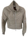 FP Movement Size S Taupe & White Polyamid Quilted Striped Full Zip Jacket Taupe & White / S