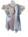 Koch Size XS Blue & Pink Polyester Stars Flowers Eyelet Detail Top Blue & Pink / XS