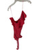En Saison Size M Red Cotton Blend One Shoulder Belted Romper Red / M