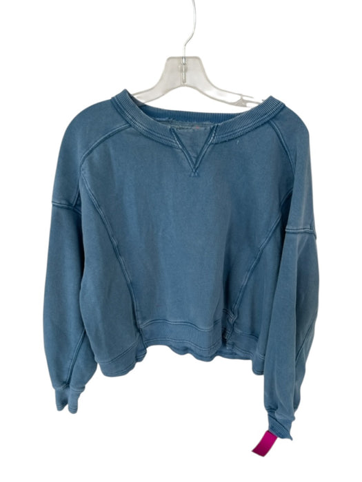 FP Movement Size S Slate Blue Cotton Long Sleeve Athletic Sweatshirt Slate Blue / S