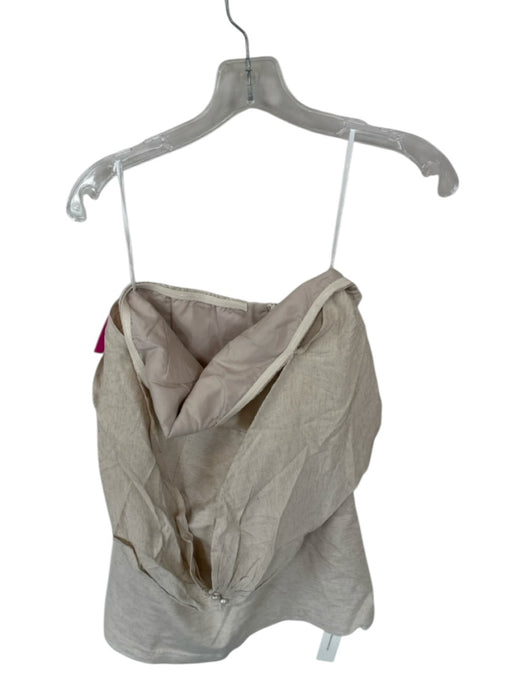 Commense Size M Oatmeal Linen & Cotton Halter Neck Back Zip Dress Oatmeal / M