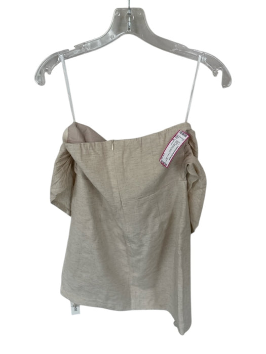 Commense Size M Oatmeal Linen & Cotton Halter Neck Back Zip Dress Oatmeal / M
